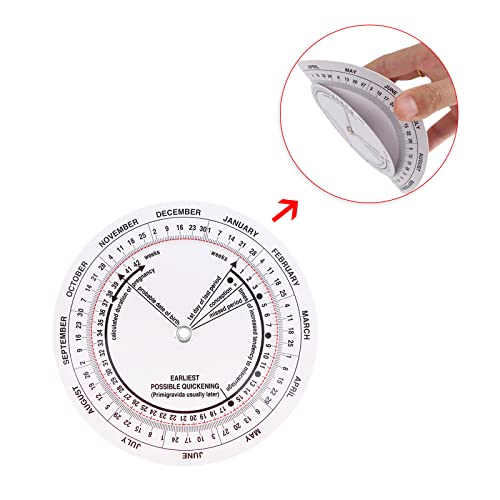 Image of Yinuoday Pregnancy Wheel, 8Pcs Pregnant Due Date Calculator for Doctors Midwives Nurses Pregnant Patients and Health Workers