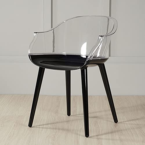 MZXUN Chaise nordique transparente en acrylique avec dossier en forme de fantôme, chaise de salle à manger ou salon créatif en plastique cristal - L (couleur : G)