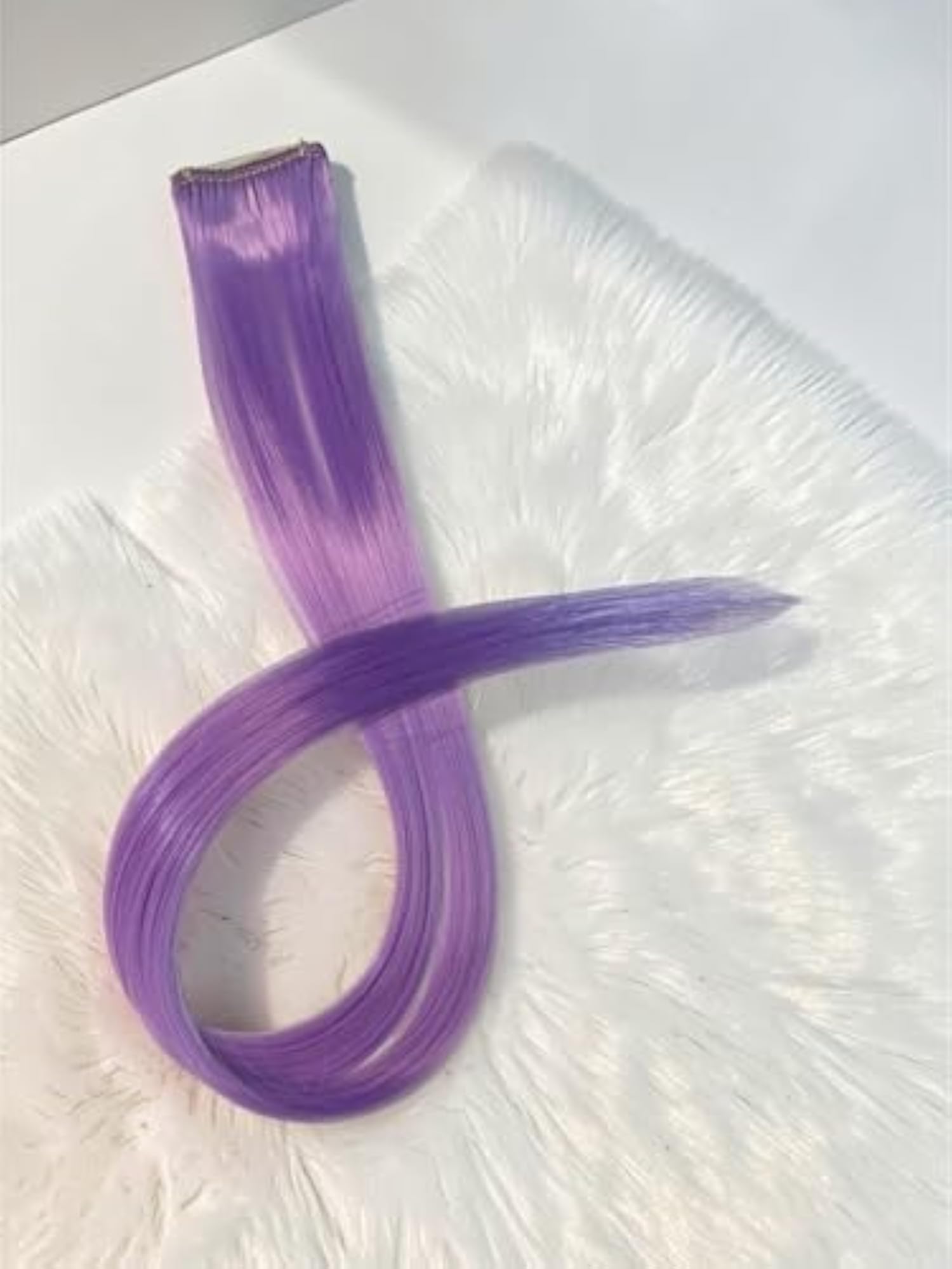 Light Purple Clip-in Hair Extension, Straight, Pack of 2