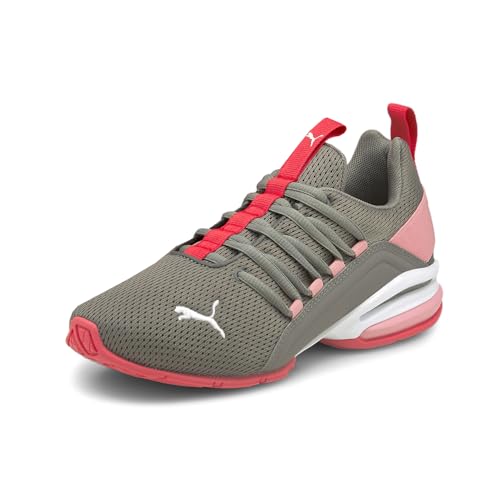 PUMA PUMA Kids Girls Axelion Mesh Lace Up Sneakers Shoes Casual - Grey - Size 6 M