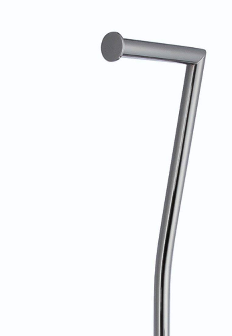 möve Stand Toilettenpapierhalter mit bruchsicherem Glas, verchromt 28 x 20 x 71,5 cm, silver