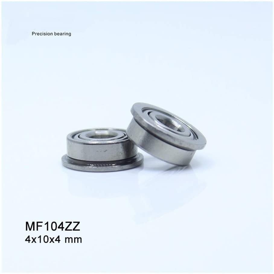 Rodamiento MF104ZZ 4x10x4 mm de ranura profunda miniatura ABEC-1 con brida 2