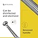 Staleks Pro Double-Ended Blackhead Remover Spoon Expert 20 Type 1 – Uno Loop & Oval Extractor with 15 Holes – Stainless Steel Tool for Pore Cleaning
