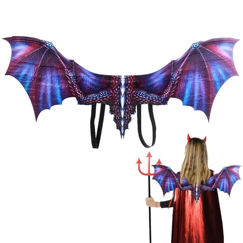 Ailes de dragon cosplay souples en tissu non tissé imprimé pour festival médiéval