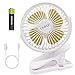LIHELEI Ventilador USB, Portatil Mini Ventilador, 3 Velocidades Potente Pinza Ventiladores, Silencioso Ventilador con Recargable Batería 2600mAh para Oficina, Hogar, Fitness, Cochecito de Bebé