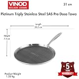 Vinod SAS Pro Platinum Triply Stainless Steel Dosa Tawa (31cm) — view 5