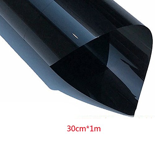 Película de espejo para ventana de Tookie, ideal para obtener más privacidad en tu coche y hogar, aislante de calor, adhesivo decorativo para ventana, protector solar, negro, 30cm*1m