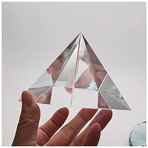 Verre de qualité Transparent Arc-en-Ciel Pyramide Pyramide Pyramide Prism Cristal Verre Pyramide HEURCHING Miniature Miniature Home DÉCORATION,60mm Cover