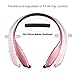 Bluetooth Headphones Headset Rymemo Wireless Earphones Auto Wire Retraction (NO Need Click Button) Metallic-Feeling Surface Stereo Music Earbuds Sports Earpiece Vibration Neckband Style, Rose Gold