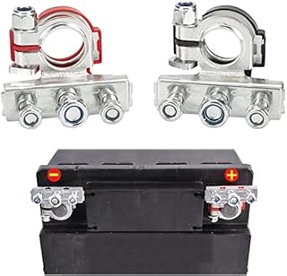 12V 3-way Leisure Battery Terminals Connectors Clamps Positive Negative for Truck Van Caravan