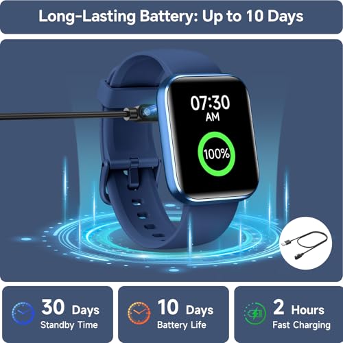 Image of Smart Watch for Men, 1.85 inch HD Smart Watches Compatible iPhone /Samsung /Android (Answer /Make), Fitness Tracker Watch with Heart Rate /Sleep /SpO2 Monitor, Smartwatch 3ATM Waterproof 120+ Sport Modes Alexa