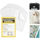 12 Pcs Stickvlies Wasserlöslich Stickvlies Selbstklebend Stickvorlage ...