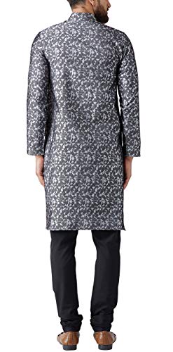 Image of SOJANYA Men's Jacquard Silk Long Kurta - Diwali Celebration Ethnic Wear for Men