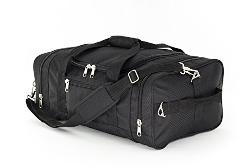 NorthStar Bags Flight Dual Carry 1050 Tuff Cloth Carry-On Luggage Bag, Black, 21" x 14" x 9"