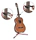 Classic Cantabile Gitarrenständer - Universal Gitarrenständer für Konzertgitarre, Westerngitarre, E-Gitarre, E-Bass - Gepolsterte Auflage - Klappbarer Gitarrenständer - Rot