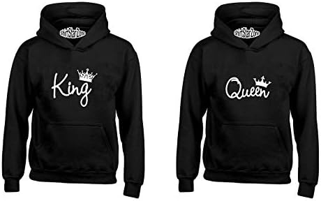 King Queen - Couples Two Hoodie Combo Pack Couples Fasion Matching Couples Hoodi