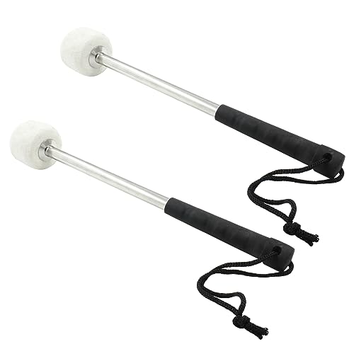 Bonsicoky 2 Pcs Felt Head Bass Drum Mallets Percussion Sticks, 12