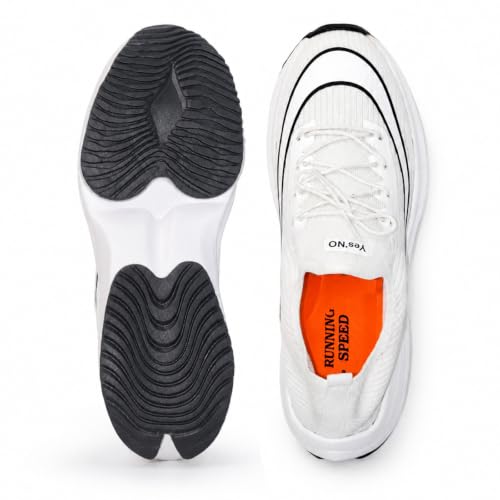 Yes’NO Store Yes’No Men's White Sports Shoes - Image 4