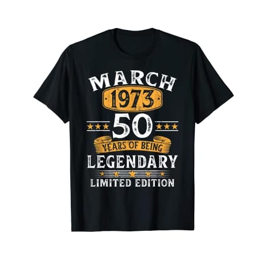 Fabricado En Marzo 1973 Regalo 50 Años Cumpleaños Hombre Camiseta