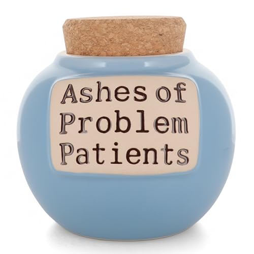 Cottage Creek 'Ashes of Problem Patients' Ceramic Jar: Hilarious & Unique Gift for...
