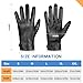 Alepo Genuine Sheepskin Leather Gloves For Men, Winter Warm Touchscreen Texting Cashmere Lined Driving Motorcycle Gloves (Black-L)