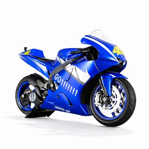 Image of Moto GP 46 Practice Track Bike dyecast Motorcycle with Light & Sound,1:12 Scale, Blue Color