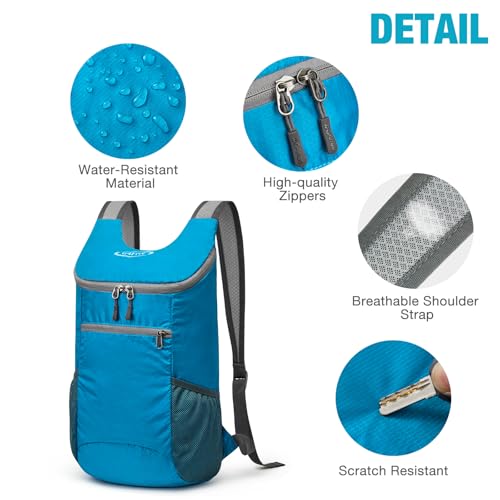 Image of G4Free Lightweight Packable Hiking Backpack for Men Women Small Hiking Daypacks Foldable Shoulder Pack Casual Outdoor Bag 11L