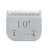 Detachable Pet Dog Grooming Clipper Blades, Replacement Oster Fast Feed & Oster A5 Clipper, for Andis, Wahl KM2 KM5 KM10 Series Clipper Blades, Made of Ceramic & Stainless Steel Blade (10# 1.6mm)