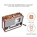 Vintage Radio Multifunctional AM FM SW Band Clock Flashlight RetroSpeaker with LED Flashlight, Clock Function, Vintage Appearance for Home Travel Office