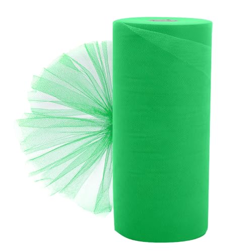 Rouleau de tulle vert,30 cm x 92 m,Ruban décoratif transparent - Décoration de chaise - Chemin de table - Filet en tulle - Tissu décoratif pour mariage,...