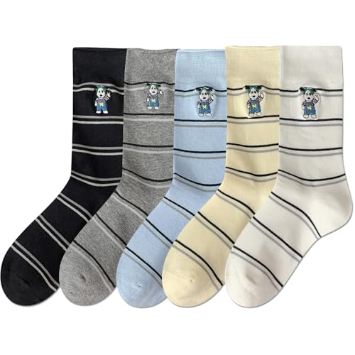 Image of IIG 5 Pairs Womens Novelty Cute Crew Socks Colorful Funny Ankle Socks Gifts for Womens Socks