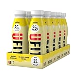 UFIT High 25g Protein Shake - Banana Flavour- Fat Free - No Added Sugar – Ready to Drink - 10 x 330ml (Packaging May Vary)