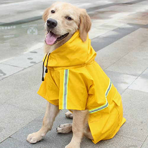 Beavorty Poncho Impermeável Roupa De Chuva Reflexiva Para Cães De Estimação Capa De Chuva Reflexiva