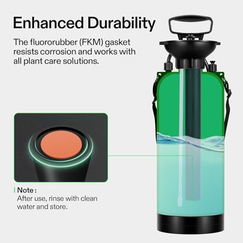 Image of VIVOSUN Pump Sprayer 2 Gallon, Pressurized Lawn & Garden Water Spray Bottle with Adjustable Shoulder Strap, Pressure Relief Valve, for Spraying Plants, Garden Watering and Cleaning