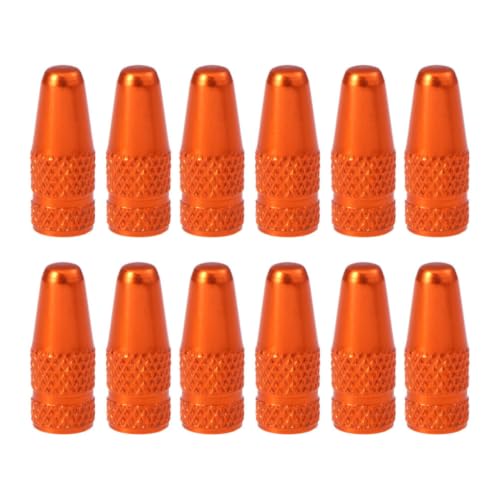 Cubiertas de válvula de neumático de aluminio 12 uds. color naranja miniatura 1