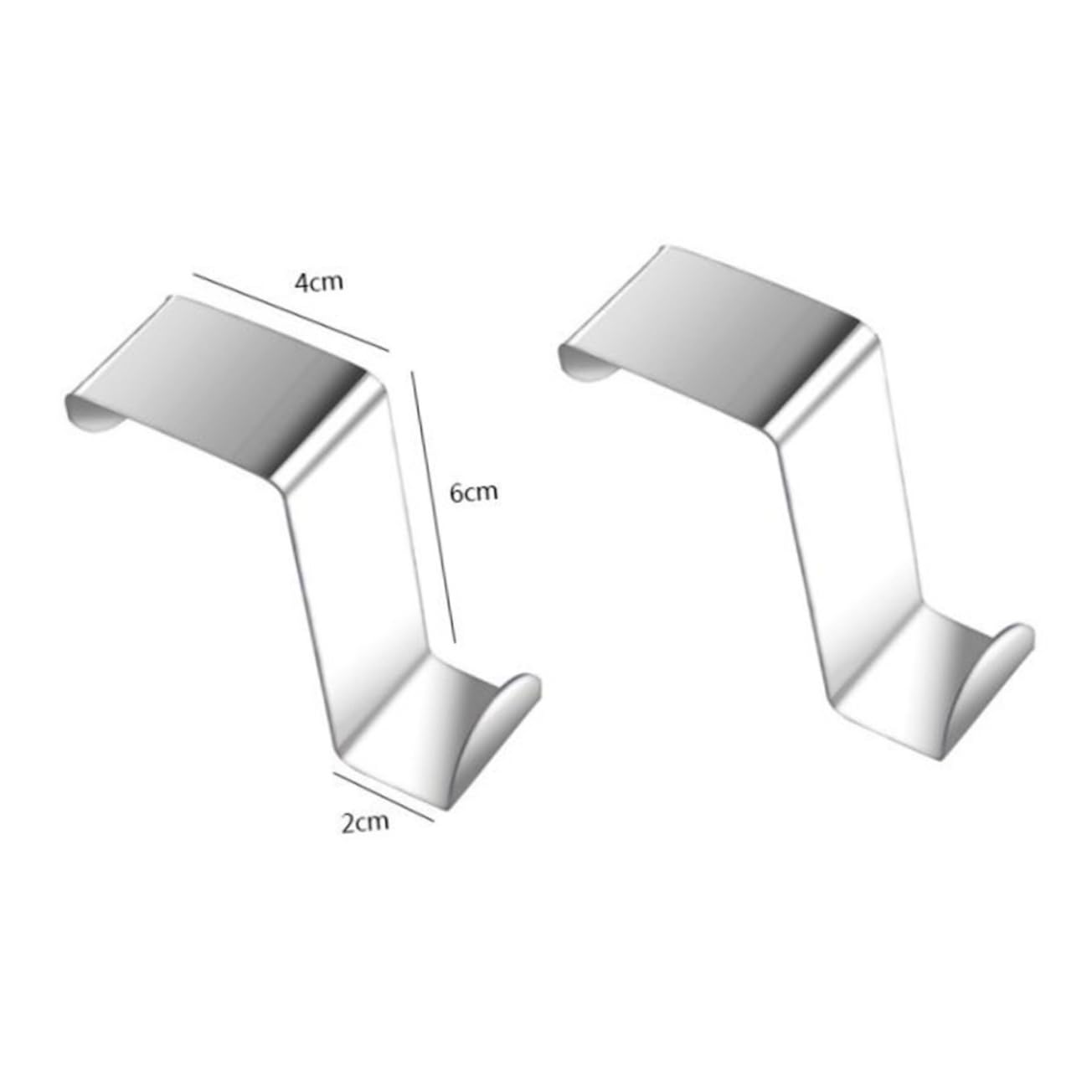 HOMSFOU 3 Set Gancio Posteriore Della Porta Gancio Sul Retro Della Porta Ganci Decorativi Portabiti Da Camera Portavestiti Da Camera Tenuta Del Panno Stoffa Appesa Silver 16 Pezzi * 3