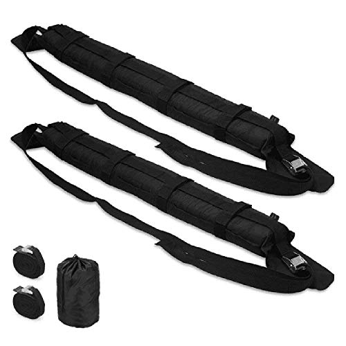 Universal Soft Roof Rack, New Auto Inflatable Top Luggage Cargo Snowboard Kayak Carrier for Travel(2 Pcs) with Straps
