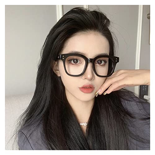 Preisvergleich Produktbild Lesebrille, modische Brille mit großem Rahmen, Anti-Blaulicht-Flachspiegel, große quadratische Rahmen mit Federscharnieren, blendfreie UV-Augenbelastung, Computer-Lesegeräte für Männer und Frauen