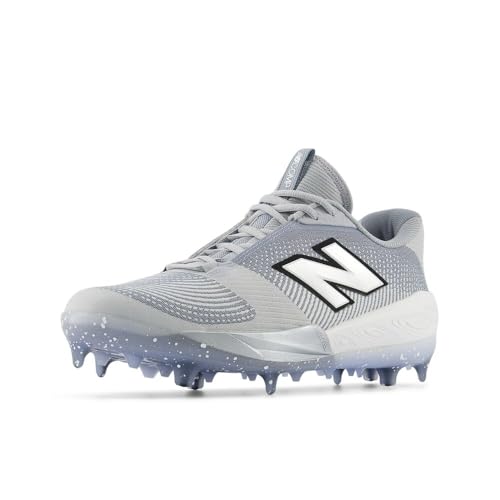 New Balance FuelCell Comp V4 Herren-Baseballschuh, Team Away Grau/Weiß, 43 EU – Ansicht 1