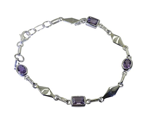 Bracelet améthyste argent 925 pour sublimer vos tenues de soirée Gcb036