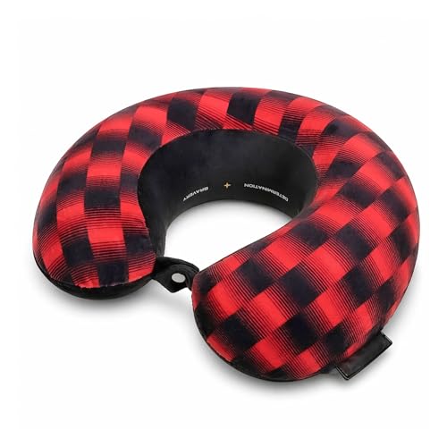 Image of Nasher Miles x Harry Potter Gryffindor Memory Foam Neck Pillow for Travel, Removable Washable Polyester Cover with 360 Stable Neck Support (Black & Red)