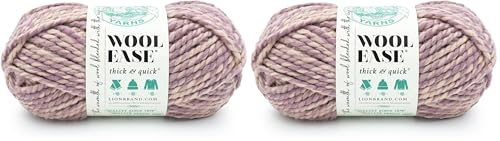 Image of Lion Brand Yarn Woolease Thick & Quick Yarn, 2 Pack, Bubbles