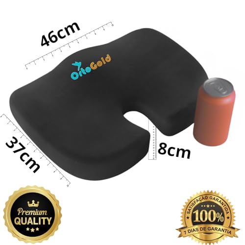 Almofada Ortopédica para Cóccix e Prevenção de Escaras Assento Ergonômico em Espuma Viscoelástica pa
