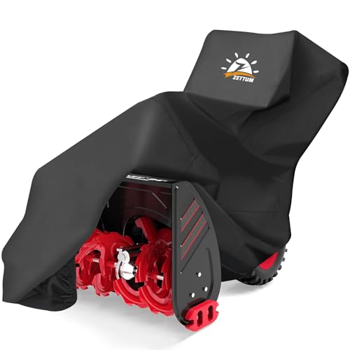 Zettum SNBC-60-BLK Snow Blower Cover - 600D Snowblower Covers Waterproof Heavy Duty, Outdoor Snow Thrower Cover Universal Fit For Ego, Honda, Ryobi, Cub Cadet thumb #6