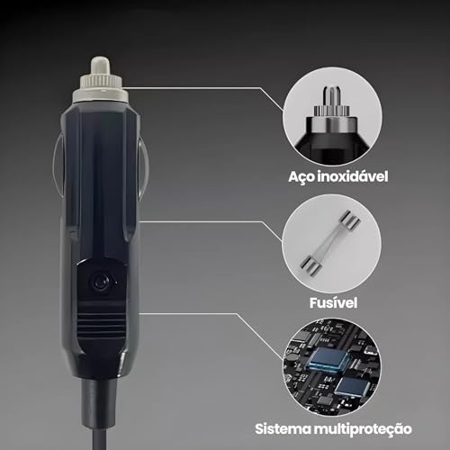 Cabo Carregador Para Starlink Mini de Carro 3 Metros | Carregamento Veicular Alta Performance | 12v