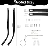 1 Pair Glasses Arm Replacement Kit, Universal Eyeglasses Repair Kit,Black Glasses Legs Replacement Eyeglass Arm Replacement Accessories with Screwdrivers, Screws, Washers, Nose Pads(6 mm)