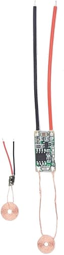 Miniatura 3 de Taidacent Kit de módulo de carga inalámbrica 4.2V 80mA Salida 5V Entrada Rápida Cargador Inalámbrico Tablero TX RX Coil Indicador