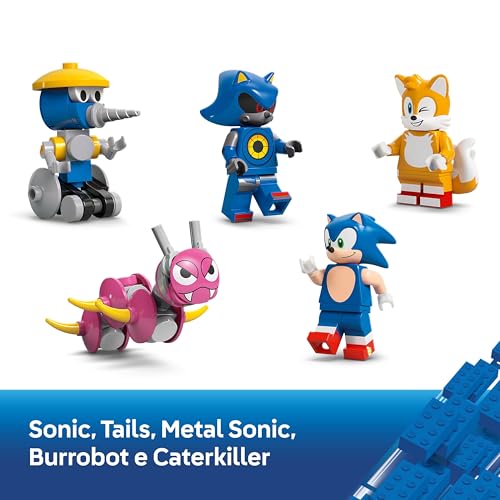 Sonic the Hedgehog Camion di Comando Team Sonic - Giocattolo Interattivo con Macchina ATV e 5 Figure tra cui Tails - Regalo per Bambini, Bambine e per i Fan dei Videogiochi da 8 Anni - 77006 - Lego - Immagine 7