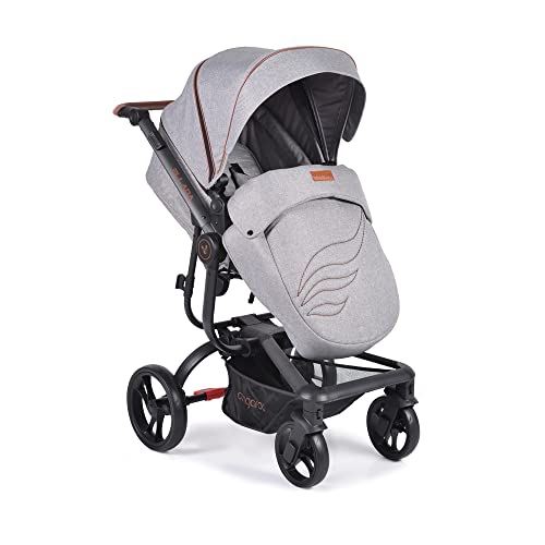 Cangaroo Kinderwagen Ellada 3-in-1 babyzitje, babybadje, sportzitje, inklapbaar, kleuren: grijs - Afbeelding 4