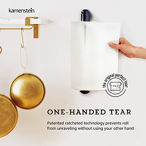 Kamenstein 5136780 Perfect Tear Patented Wall Mount Paper Towel Holder with Rounded Finial, 14-Inch, Black - Thumbnail 3